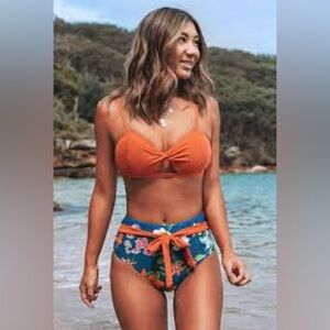 Cupshe Floral Tie Bikini Bottom